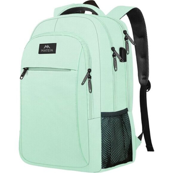🆕Matein Men Mint Green Travel Business Anti Theft Slim Sturdy Laptops Backpack - Picture 2 of 10